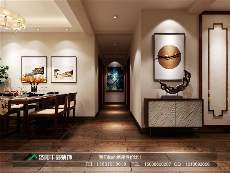 中式入戶(hù)玄關(guān)裝修效果圖