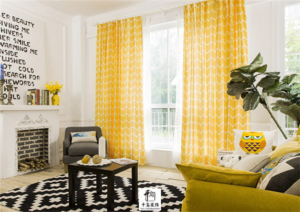 清新窗簾，大自然的味道