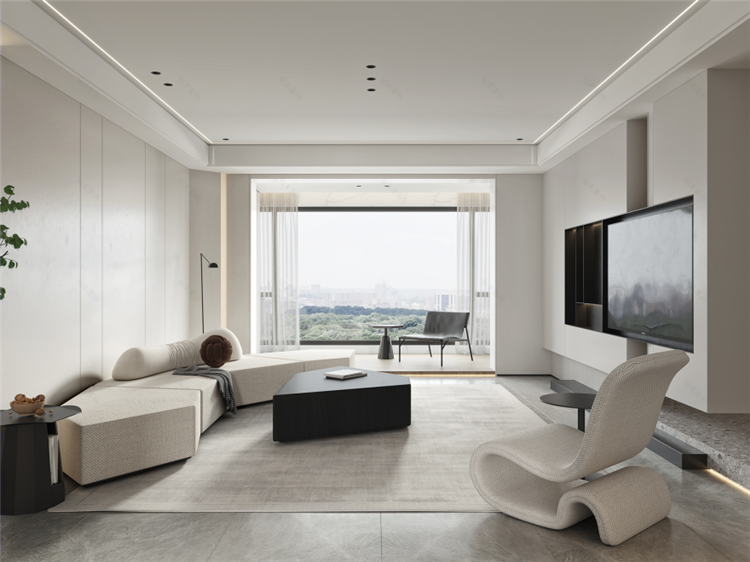 洛陽室內(nèi)裝修設(shè)計(jì)公司，極簡風(fēng)客廳裝修案例
